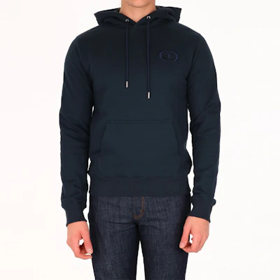 Dior Embroidered Logo Navy Blue Long Sleeve Sweatshirt for Men 113J698A0531-C585 Lookbook Dior Embroidered Logo Navy Blue Long Sleeve Sweatshirt for Men 113J698A0531-C585