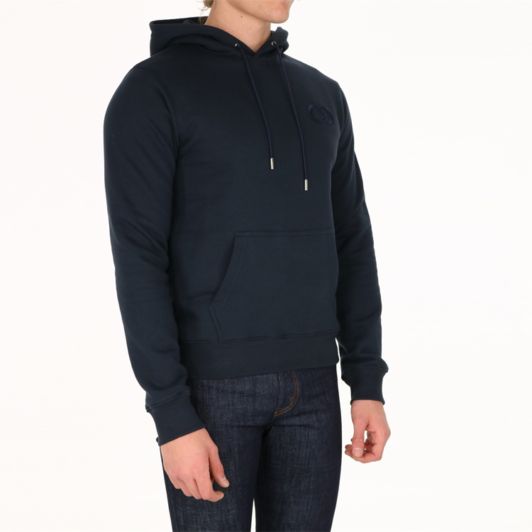 Purchase Dior Embroidered Logo Navy Blue Long Sleeve Sweatshirt for Men 113J698A0531-C585