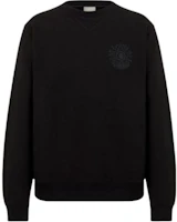 DIOR Embroidered Logo Pure Cotton Sweatshirt Black 243J693B0531-C989 DIOR Embroidered Logo Pure Cotton Sweatshirt Black 243J693B0531-C989