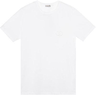 DIOR Embroidered Logo Short Sleeve T-Shirt White Tee. 013J600A0677-C080 Order DIOR Embroidered Logo Short Sleeve T-Shirt White Tee. 013J600A0677-C080