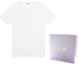 Shop DIOR Tshirt Logo Sulaman Lengan Pendek Putih. 013J600A0677-C080
