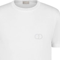 DIOR Tshirt Logo Sulaman Lengan Pendek Putih. 013J600A0677-C080 Sizing DIOR Tshirt Logo Sulaman Lengan Pendek Putih. 013J600A0677-C080