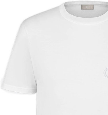 DIOR Embroidered Logo Short Sleeve T-Shirt White Tee. 013J600A0677-C080 Cheap DIOR Embroidered Logo Short Sleeve T-Shirt White Tee. 013J600A0677-C080