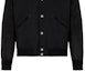 Sizing DIOR Jaket Varsity Sulaman Hitam Lengan Panjang 443L430A610-5C980