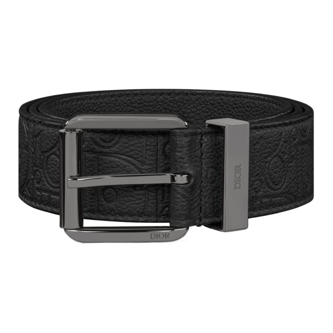 Lookbook DIOR 雕刻設計皮帶 黑色 35CM 寬 4333RUFLG