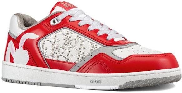 ディオールB27 ロー ERL レッド&ホワイト カーフスキン ラビットモチーフ入り 3SN272ZWB_H300 Order ディオールB27 ロー ERL レッド&ホワイト カーフスキン ラビットモチーフ入り 3SN272ZWB_H300