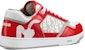 Dior B27 Low ERL Merah Putih Kulit Anak Lembu Dior Oblique Galaxy dengan Motif Arnab 3SN272ZWB_H300