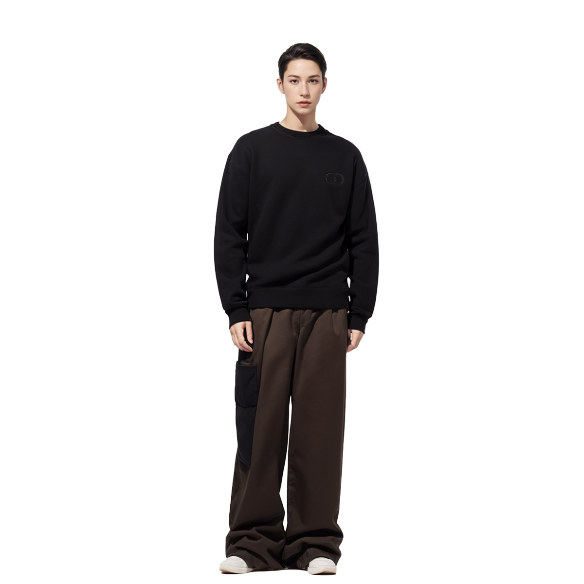 Shop 디올 에센셜 "CD 아이콘" 블랙 스웻셔츠 943J612A0531-C989