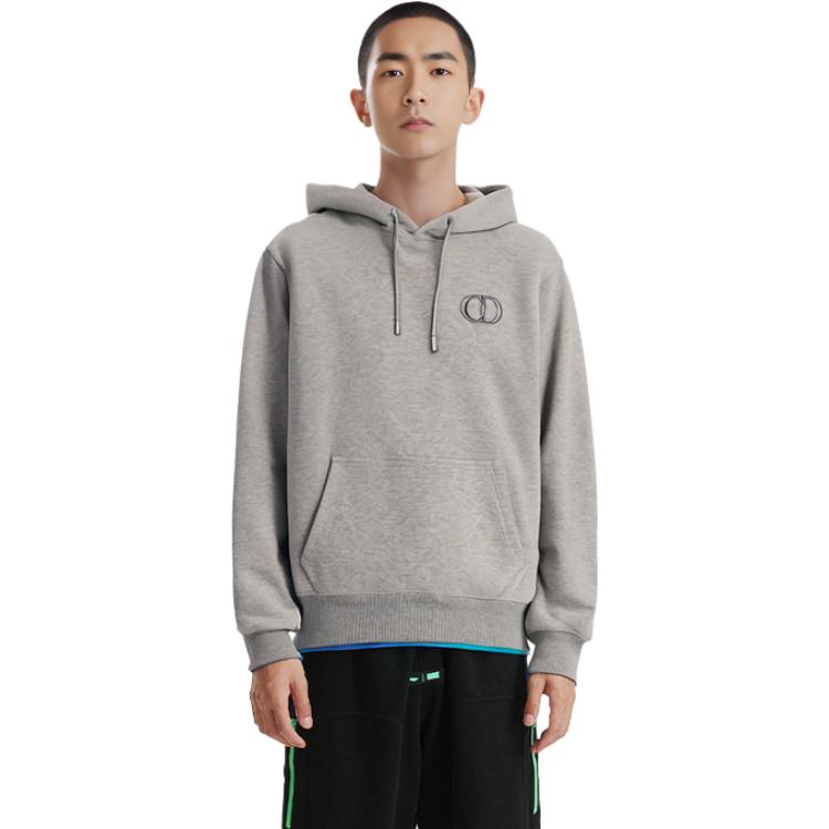 DIOR Essentials Grey Embroidered CD Icon Logo Hoodie 113J698A0531-C888 圖 6