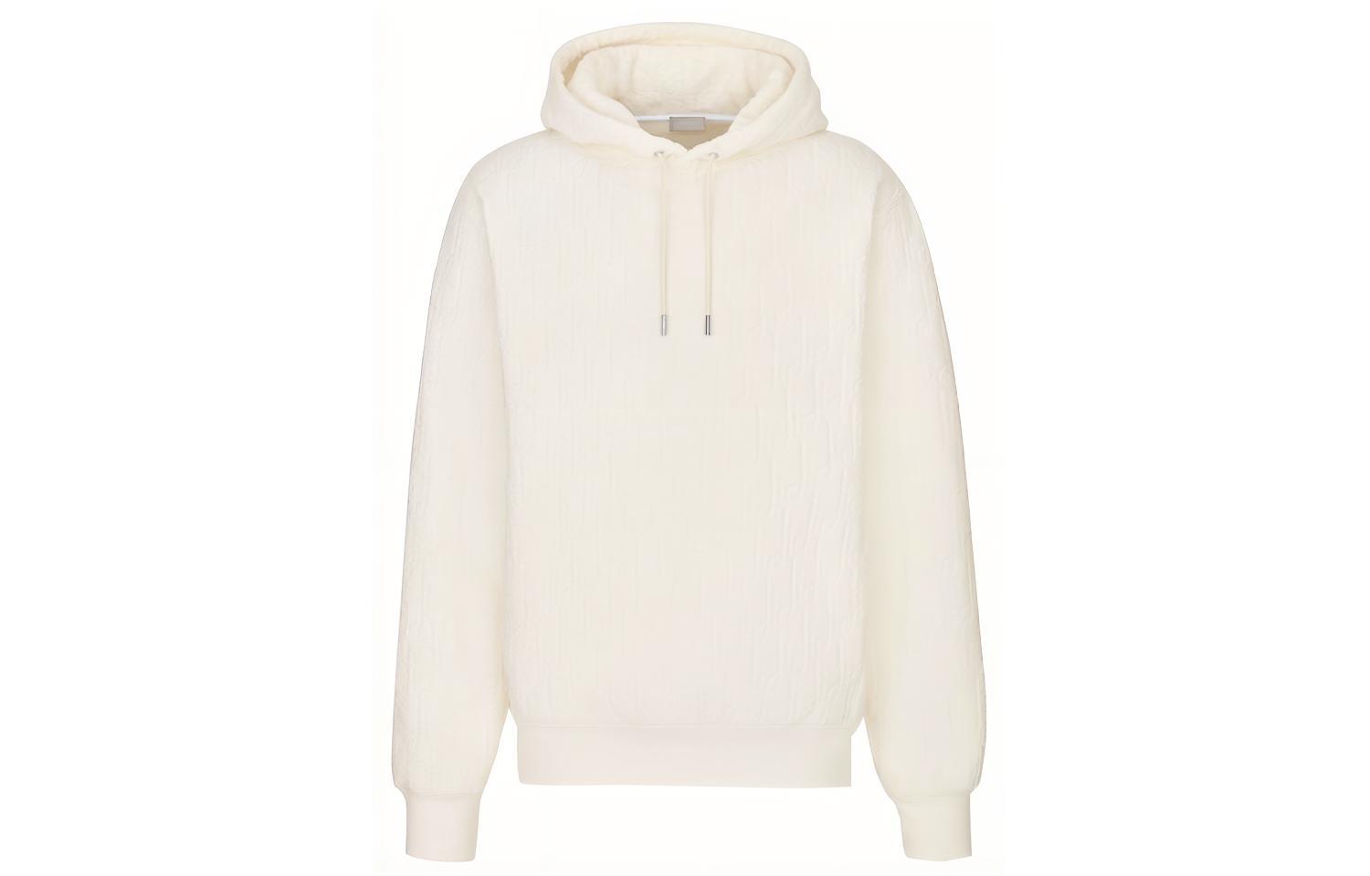 Order Dior Essentials 白色斜纹印花棉质连帽衫 113J631A0684-C020