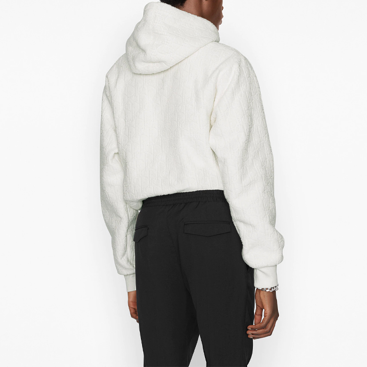 Details for Dior Essentials 白色斜纹印花棉质连帽衫 113J631A0684-C020