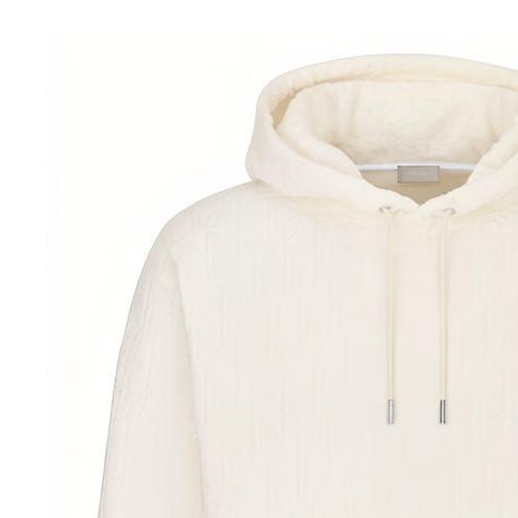 Sizing Dior Essentials 白色斜纹印花棉质连帽衫 113J631A0684-C020