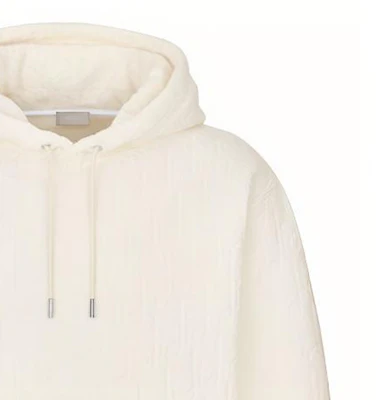 Dior Essentials 白色斜纹印花棉质连帽衫 113J631A0684-C020 Cheap Dior Essentials 白色斜纹印花棉质连帽衫 113J631A0684-C020