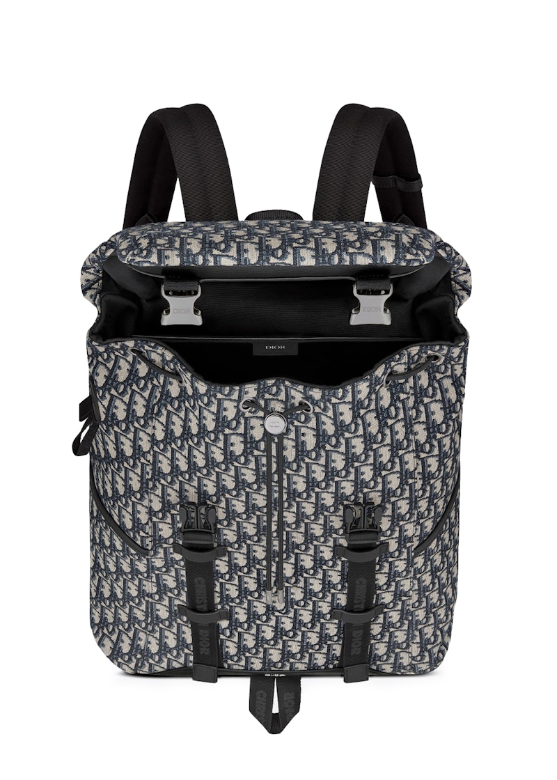 Lookbook Dior 探索者背包 斜紋提花 米色/黑色