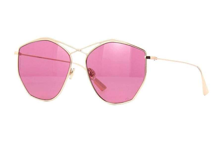Dior Fashion Metallic Oversized Polygon Sunglasses in Rose Red. STELLAIRE4-DDBU1