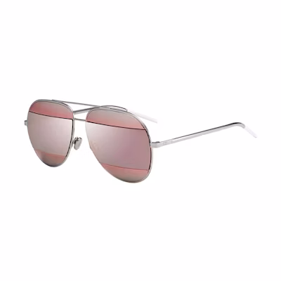 Dior Fashion Unisex Pink Mirrored Sunglasses 59mm. DIORSPLIT2-0100J-59