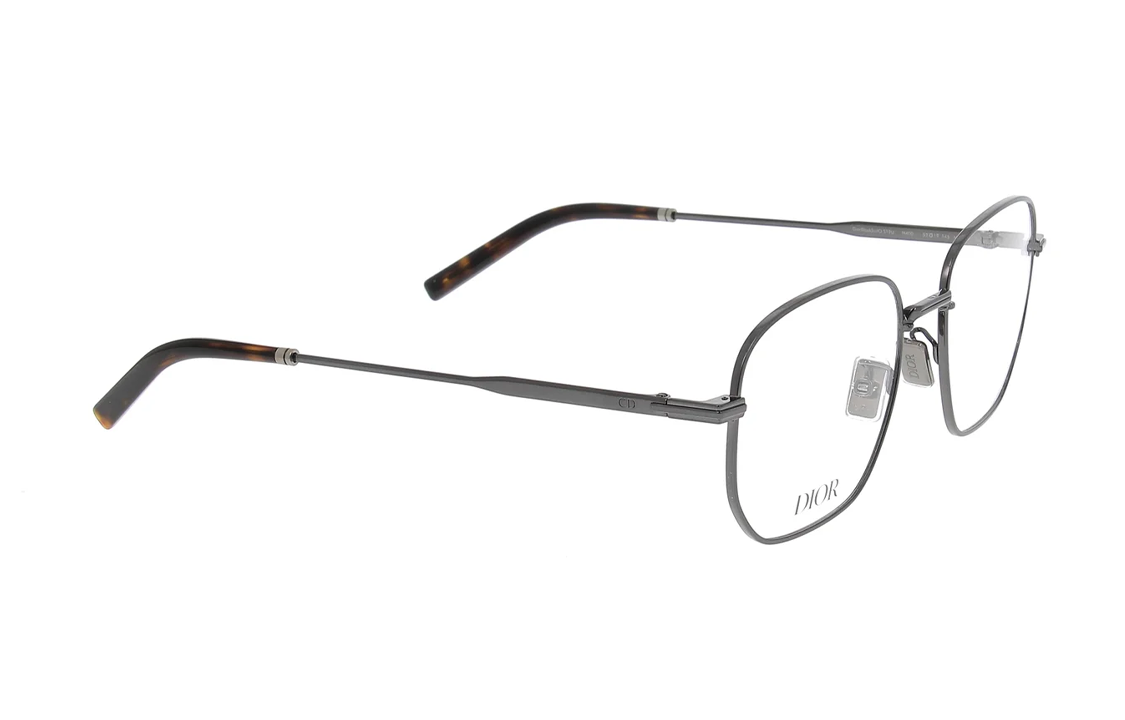 DIOR Full-Rim Irregular Metal Optical Glasses for Men - Silver Gray. DIORBLACKSUITOS19UH400