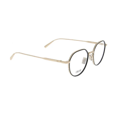 DIOR Full-Rim Lightweight Gold Irregular Shape Optical Glasses for Men. DIORBLACKSUITOR3U