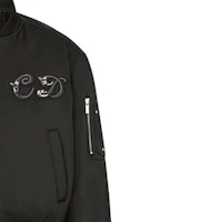 Details for DIOR FW21 Black Solid Letter Zip Baseball Collar Jacket 943C439H5124-C989