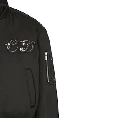 Chaqueta DIOR FW21 Negra con Cremallera y Cuello Béisbol. 943C439H5124-C989 Details for Chaqueta DIOR FW21 Negra con Cremallera y Cuello Béisbol. 943C439H5124-C989