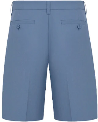 DIOR FW21 Shorts Azul Satinado Twill Color Sólido. 193C161A4451-C535 Lookbook DIOR FW21 Shorts Azul Satinado Twill Color Sólido. 193C161A4451-C535