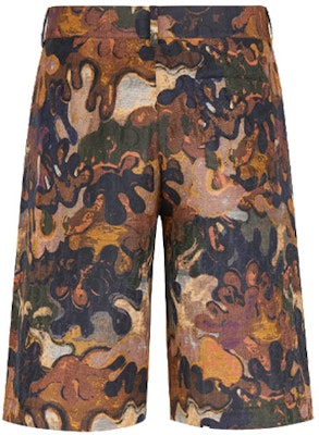 DIOR FW21 棕色混色迷彩口袋休闲短裤. 013C121A5436-C682 Lookbook DIOR FW21 棕色混色迷彩口袋休闲短裤. 013C121A5436-C682