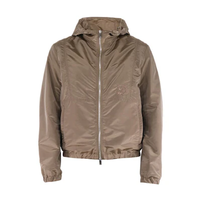 DIOR FW21 Embroidered Logo Brown Hooded Jacket 013C402H5149-100