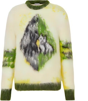 DIOR FW21 Sweater Rajut Crewneck Pola Hijau. 143M645CT273-C286 Buy DIOR FW21 Sweater Rajut Crewneck Pola Hijau. 143M645CT273-C286
