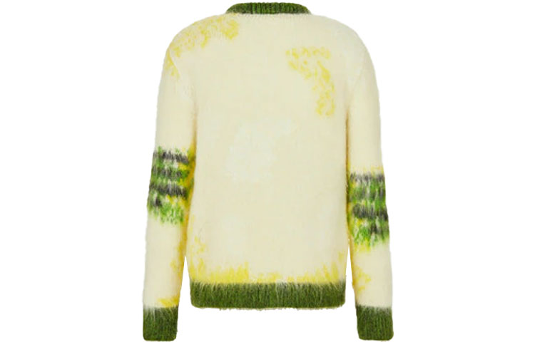 Lookbook DIOR FW21 Sweater Rajut Crewneck Pola Hijau. 143M645CT273-C286