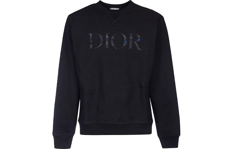 DIOR FW21 Logo Crewneck Sweatshirt Men’s Black 143J687A0531-C985