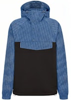 DIOR FW21 Navy Blue Printed Hooded Jacket. 193J640A0631-C585 DIOR FW21 Navy Blue Printed Hooded Jacket. 193J640A0631-C585