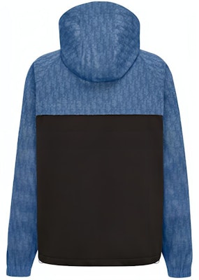 DIOR FW21 Navy Blue Printed Hooded Jacket. 193J640A0631-C585 Lookbook DIOR FW21 Navy Blue Printed Hooded Jacket. 193J640A0631-C585