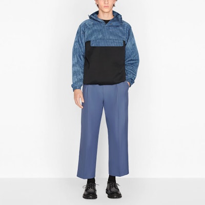 DIOR FW21 Navy Blue Printed Hooded Jacket. 193J640A0631-C585 Purchase DIOR FW21 Navy Blue Printed Hooded Jacket. 193J640A0631-C585