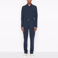 Shop DIOR FW21 藍色休閒長褲 013C120A5173-C535