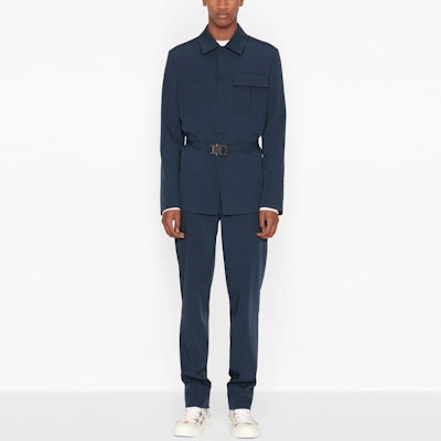 DIOR FW21 플레인 블루 캐주얼 바지. 013C120A5173-C535 Shop DIOR FW21 플레인 블루 캐주얼 바지. 013C120A5173-C535