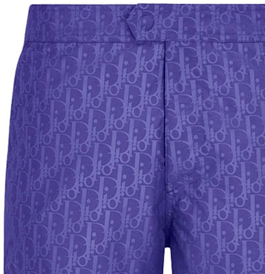 DIOR FW21 Purple Printed Twill Mid-Rise Loose Fit Shorts - Gift Idea 193B104AB041-C585 1