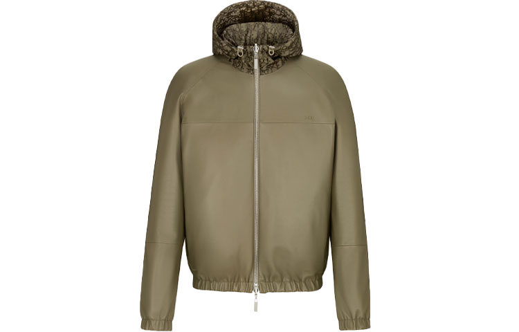 DIOR FW21 Reversible Hooded Jacket Beige 013L421D0386-C181