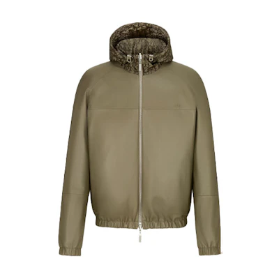 DIOR FW21 Reversible Hooded Jacket Beige 013L421D0386-C181