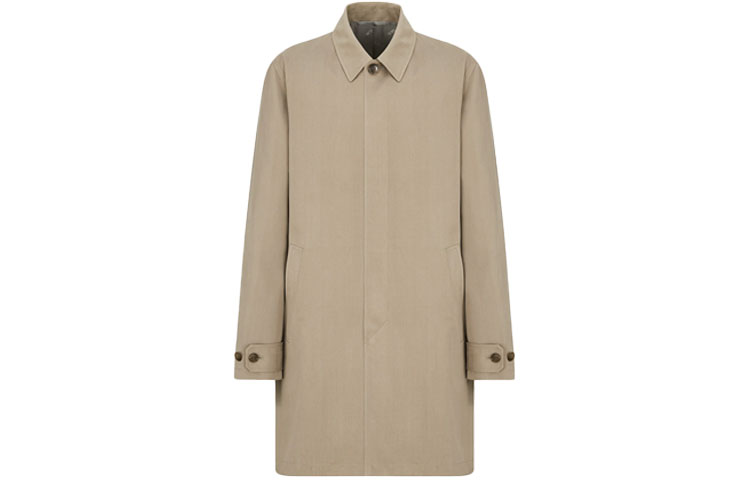 DIOR FW21 Solid Beige Collar Jacket 193C314A5170-C100