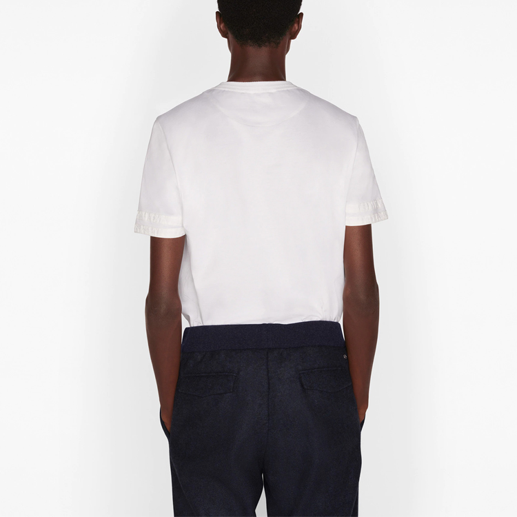 DIOR FW21 White Cotton Jersey Detailed Short Sleeve T-Shirt 193J634A0677-C080 圖 4