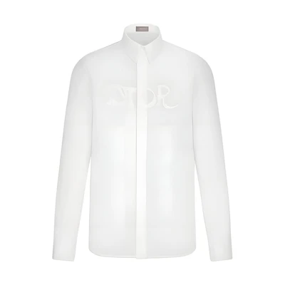 DIOR FW21 White Solid Logo Shirt 143C592A1581-C080