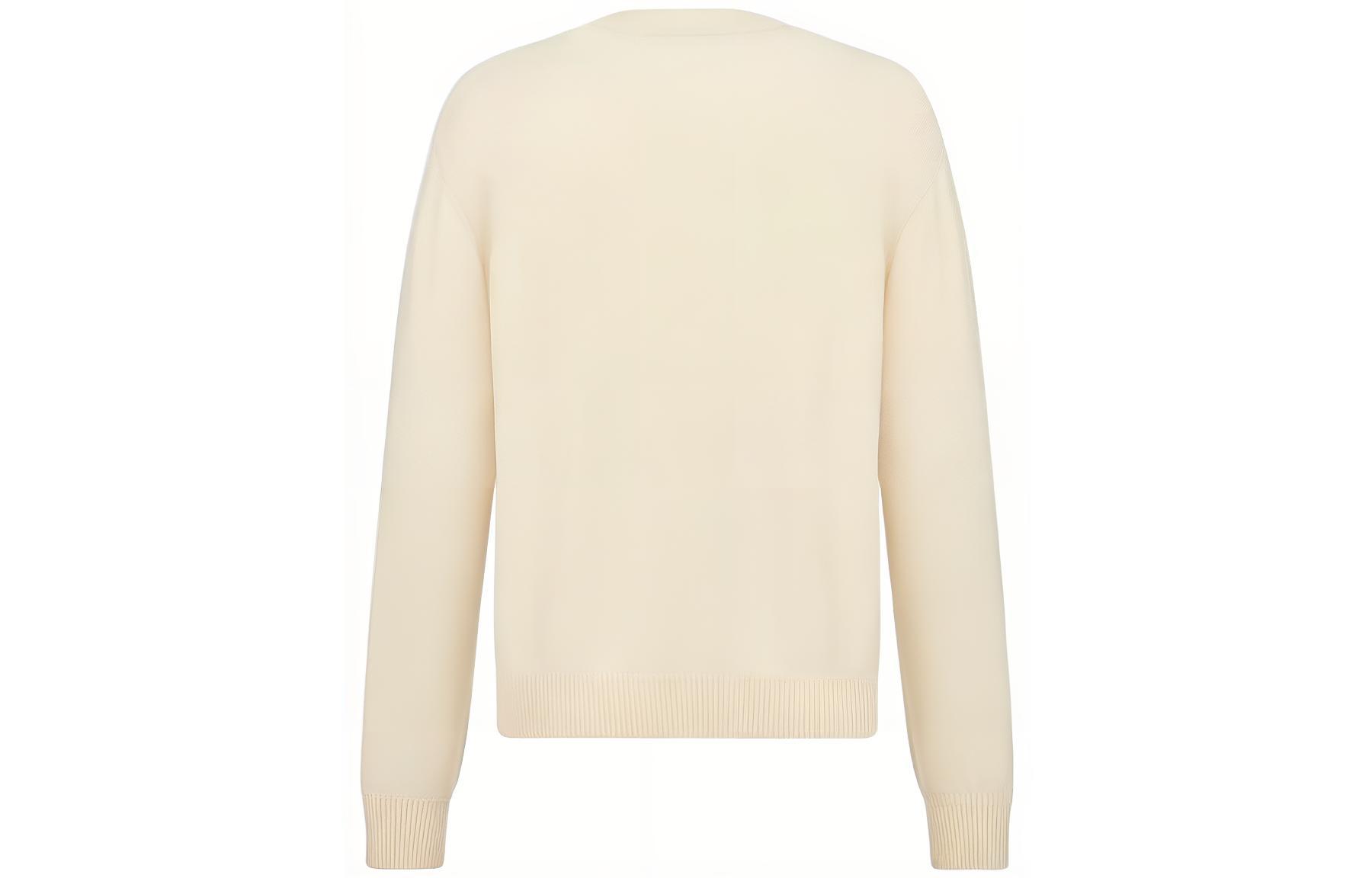DIOR FW22  Beige Cartoon Jacquard Crewneck Cashmere Sweater 243M635AT460085 圖 3