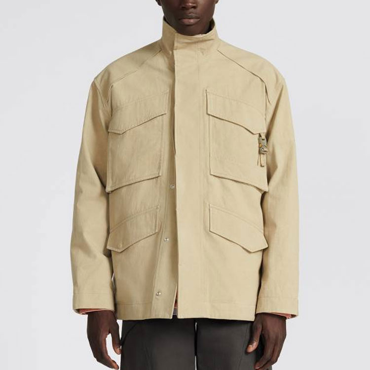 DIOR FW22  Beige Multi-Pocket Stand Collar Jacket 313C402A5673-C181 圖 4