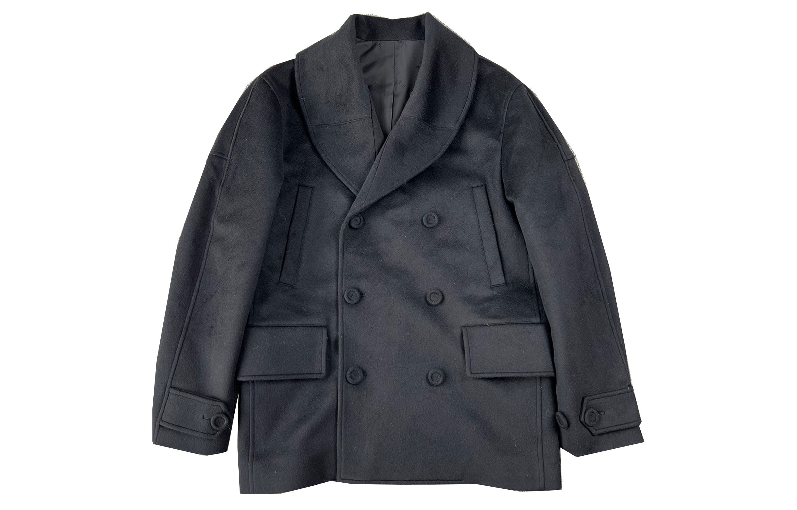 Order DIOR FW22  Black Double-Breasted Short Coat 113C407A5031-C900