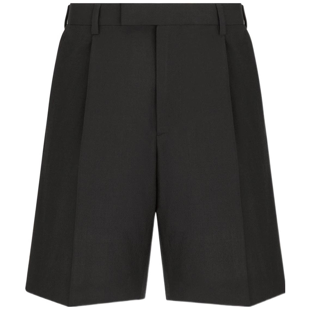DIOR FW22  Black Elastic Waist Straight-Cut Casual Shorts. 183C140B5606-C900