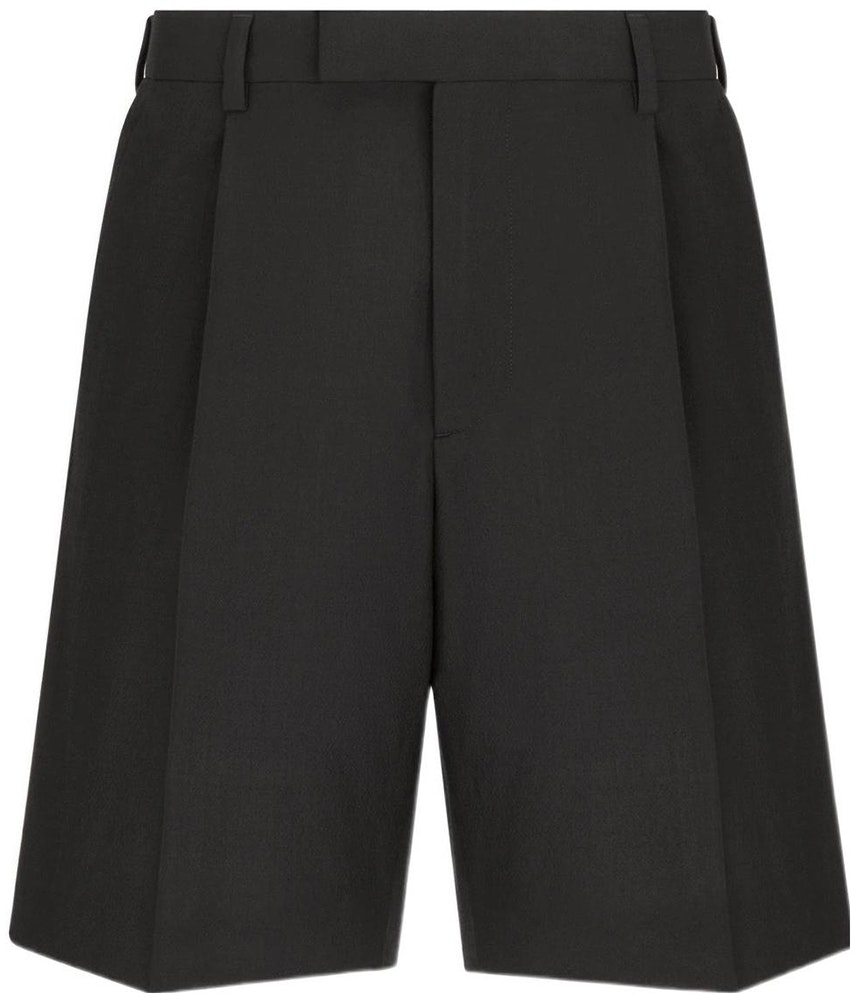 dior-fw-22-black-elastic-waist-straight-cut-casual-shorts-183-c140-b5606-c900