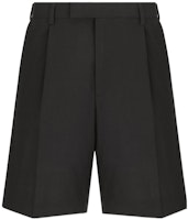 DIOR FW22 Black Elastic Waist Straight-Cut Casual Shorts. 183C140B5606-C900 DIOR FW22 Black Elastic Waist Straight-Cut Casual Shorts. 183C140B5606-C900