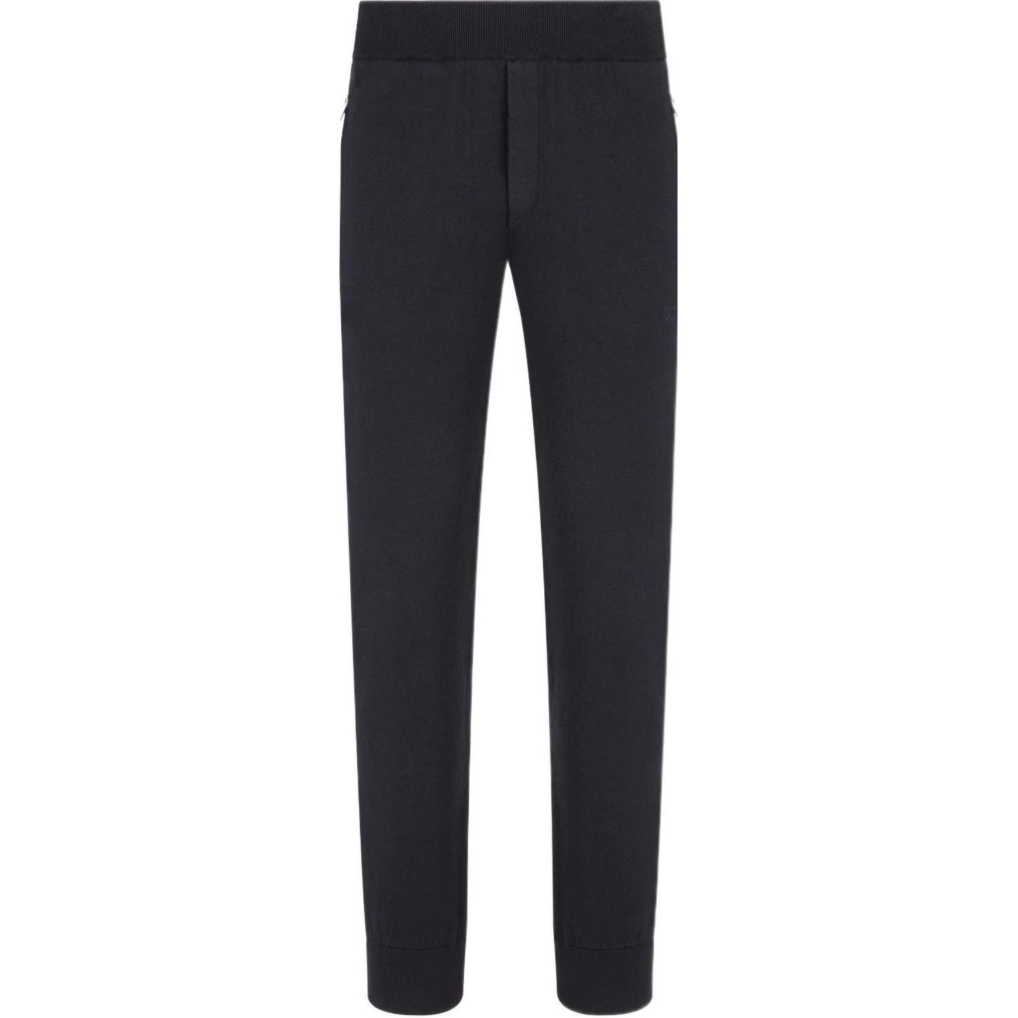 DIOR FW22  Black Knit Joggers Elastic Waist Sweatpants 113M120AT225-C581