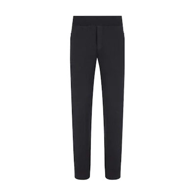 DIOR FW22 Black Knit Joggers Elastic Waist Sweatpants 113M120AT225-C581