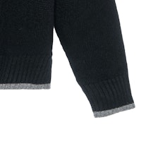 DIOR FW22 Sweater Rajut Wol Hitam Logo Bordir. 213M640AT298-C988 3